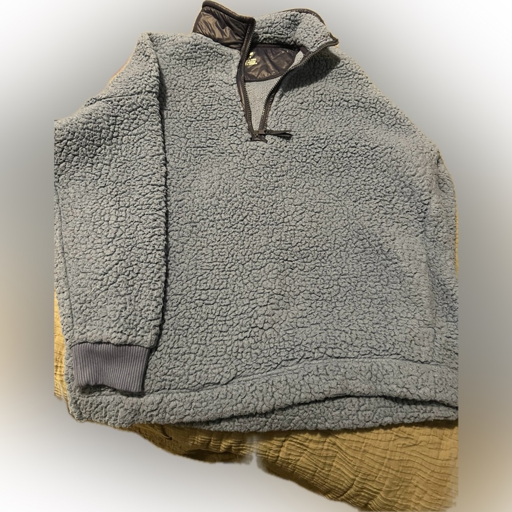 Aerie Blue Sherpa Sweater